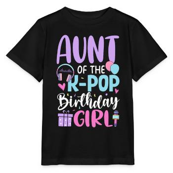Aunt Of The K Pop Birthday Girl - Stanley/Stella MINI CREATOR Kids’ T-Shirt - black - Front - Mikhail (115cm)