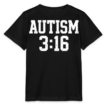 Typographie de l’acceptation de l’autisme - T-shirt bio MINI CREATOR Stanley/Stella Enfant - noir - Devant - Mikhail (115cm)