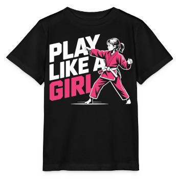 Maillot de karaté pour filles – Jouez comme une fille - T-shirt bio MINI CREATOR Stanley/Stella Enfant - noir - Devant - Mikhail (115cm)