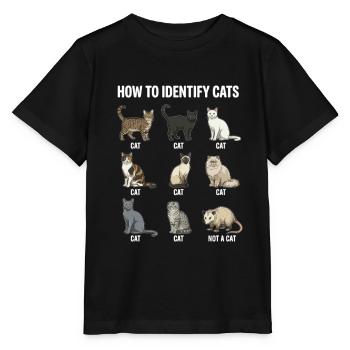 Motif de reconnaissance des espèces félines - T-shirt bio MINI CREATOR Stanley/Stella Enfant - noir - Devant - Mikhail (115cm)