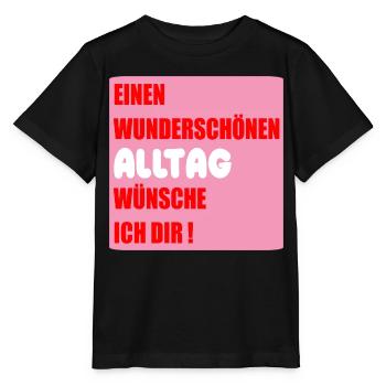 Alltag Wünsche - Stanley/Stella Kinder T-Shirt MINI CREATOR  - Schwarz - Vorne - Mikhail (115cm)