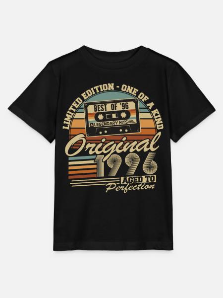 Original 1996 Jahrgang Vintage Geburtstag Retro - Stanley/Stella Kinder T-Shirt MINI CREATOR - Schwarz