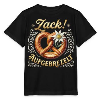 Trachten T-Shirt Damen Dirndl Ersatz Trachtenshirt - Stanley/Stella Kinder T-Shirt MINI CREATOR  - Schwarz - Vorne - Mikhail (115cm)