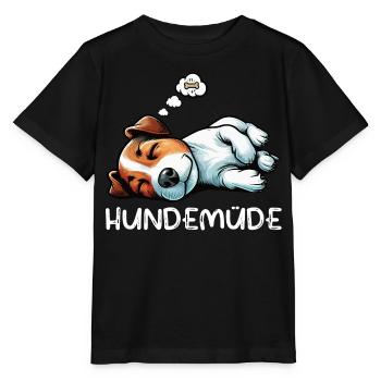 Hundemüde Jack Russel terrier Jack russel besitzer - Stanley/Stella Kinder T-Shirt MINI CREATOR  - Schwarz - Vorne - Mikhail (115cm)