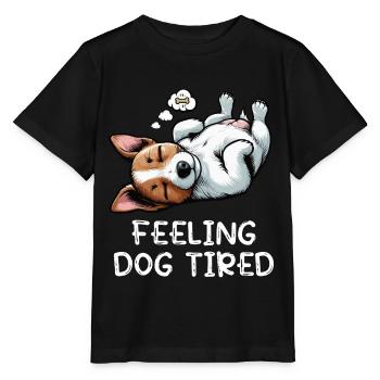 Feeling Dog Tired Jack Russel terrier Jack russel  - Stanley/Stella Kinder T-Shirt MINI CREATOR  - Schwarz - Vorne - Mikhail (115cm)