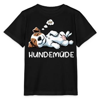 Hundemüde Jack Russel terrier Jack russel besitzer - Stanley/Stella Kinder T-Shirt MINI CREATOR  - Schwarz - Vorne - Mikhail (115cm)