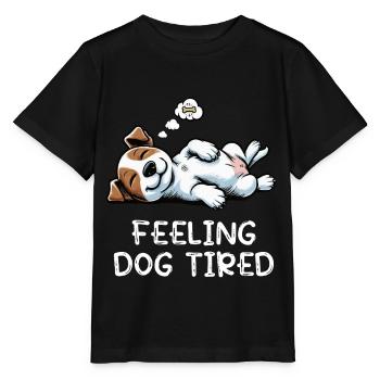 Feeling Dog Tired Jack Russel terrier Jack russel  - Stanley/Stella Kinder T-Shirt MINI CREATOR  - Schwarz - Vorne - Mikhail (115cm)