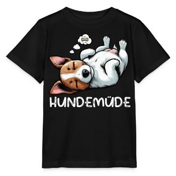 Hundemüde Jack Russel terrier Jack russel besitzer - Stanley/Stella Kinder T-Shirt MINI CREATOR  - Schwarz - Vorne - Mikhail (115cm)