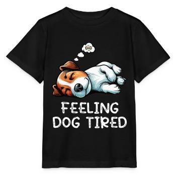Feeling Dog Tired Jack Russel terrier Jack russel  - Stanley/Stella Kinder T-Shirt MINI CREATOR  - Schwarz - Vorne - Mikhail (115cm)