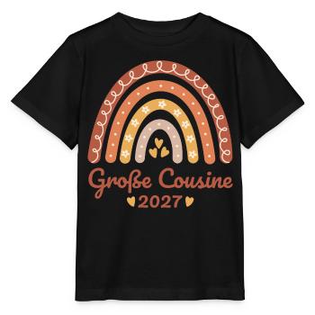 Große Cousine 2027 Boho Regenbogen - Stanley/Stella Kinder T-Shirt MINI CREATOR  - Schwarz - Vorne - Mikhail (115cm)