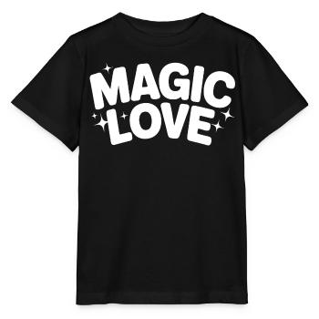 Magical Love Lettering - Stanley/Stella MINI CREATOR Kids’ T-Shirt - black - Front - Mikhail (115cm)