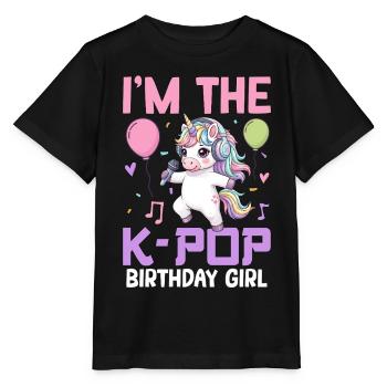 I'm The K Pop Birthday Girl - Stanley/Stella MINI CREATOR Kids’ T-Shirt - black - Front - Mikhail (115cm)