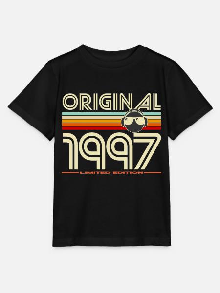 Original 1997: Retro-Kopfhörer - Stanley/Stella Kinder T-Shirt MINI CREATOR - Schwarz
