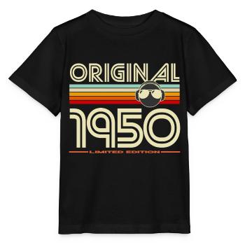 Original 1950 Retro Headphones - T-shirt bio MINI CREATOR Stanley/Stella Enfant - noir - Devant - Mikhail (115cm)