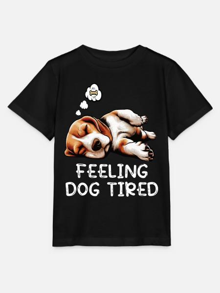 Feeling Dog Tired Beagle Beaglebesitzer Beaglehund - Stanley/Stella Kinder T-Shirt MINI CREATOR  - Schwarz
