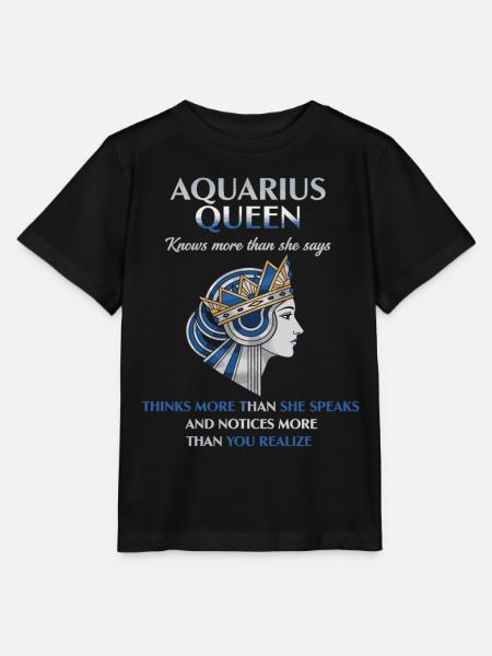 Aquarius Queen Sternzeichen Wassermann - Stanley/Stella Kinder T-Shirt MINI CREATOR  - Schwarz