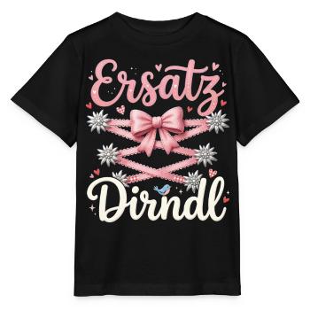Trachtenshirt Damen Trachten T-Shirt Dirndl Ersatz - Stanley/Stella Kinder T-Shirt MINI CREATOR  - Schwarz - Vorne - Mikhail (115cm)