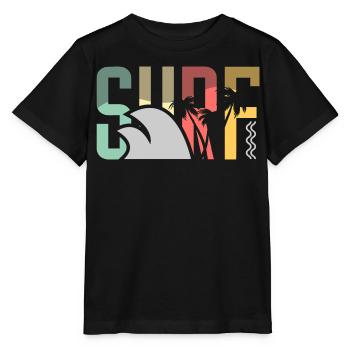Surf Surfen Surfer - Stanley/Stella Kinder T-Shirt MINI CREATOR  - Schwarz - Vorne - Mikhail (115cm)