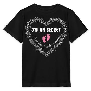 Grossesse Grand Frère Grande Soeur - T-shirt bio MINI CREATOR Stanley/Stella Enfant - noir - Devant - Mikhail (115cm)