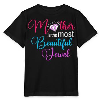Mutter ist der schönste Juwelen-Blumendiamant - Stanley/Stella Kinder T-Shirt MINI CREATOR  - Schwarz - Vorne - Mikhail (115cm)