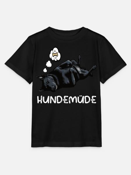 Hundemüde Schwarzer Schäferhund Schäferhundhalter - Stanley/Stella Kinder T-Shirt MINI CREATOR - Schwarz