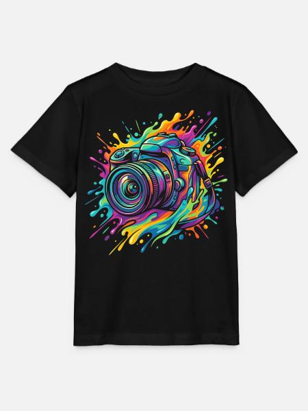 Kamera Fotografie Fotograf Spiegelreflex - Stanley/Stella Kinder T-Shirt MINI CREATOR - Schwarz
