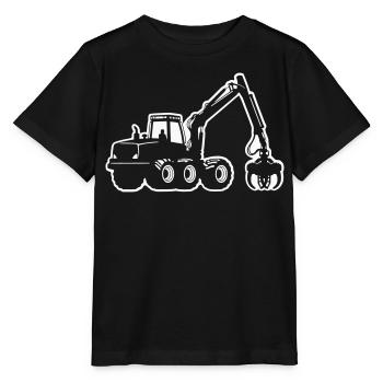 Harvester Silhouette - Stanley/Stella Kinder T-Shirt MINI CREATOR  - Schwarz - Vorne - Mikhail (115cm)