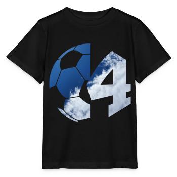 NON. 4 FOOTBALLEUR NUMÉRO 4 FOOTBALL 4E ANNIVERSAIRE - T-shirt bio MINI CREATOR Stanley/Stella Enfant - noir - Devant - Mikhail (115cm)