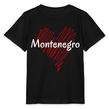 J’aime le Monténégro, cœur Montenegro - T-shirt bio MINI CREATOR Stanley/Stella Enfant - noir - Devant - Mikhail (115cm)