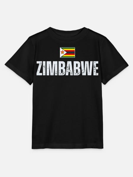 Flagge von Simbabwe, simbabwischer Patriot - Stanley/Stella Kinder T-Shirt MINI CREATOR - Schwarz