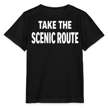 Prenez la route panoramique Abenteuer Reise Spruch - T-shirt bio MINI CREATOR Stanley/Stella Enfant - noir - Devant - Mikhail (115cm)