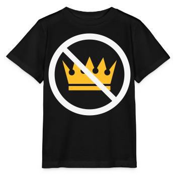 Pas de rois ! (Panneau de protestation / NEG 2C) - T-shirt bio MINI CREATOR Stanley/Stella Enfant - noir - Devant - Mikhail (115cm)
