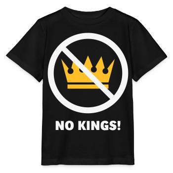 Pas de rois ! (Projet de protestation / NEG 2C) - T-shirt bio MINI CREATOR Stanley/Stella Enfant - noir - Devant - Mikhail (115cm)
