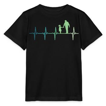 Father and daughter heartbeat dad and daughter - Stanley/Stella MINI CREATOR Kids’ T-Shirt - black - Front - Mikhail (115cm)