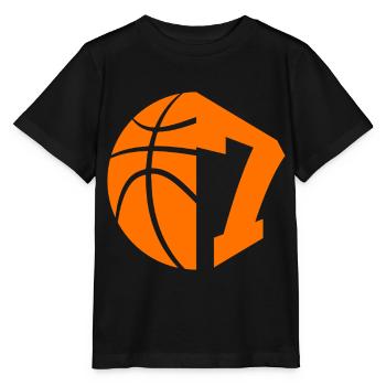 NR. 7 BASKETBALL NUMMER 7 BASKETBALL 7. GEBURTSTAG - Stanley/Stella Kinder T-Shirt MINI CREATOR  - Schwarz - Vorne - Mikhail (115cm)