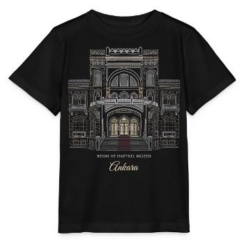 Ankara, Kunstmuseum, Handzeichnung, Türkei - Stanley/Stella Kinder T-Shirt MINI CREATOR  - Schwarz - Vorne - Mikhail (115cm)