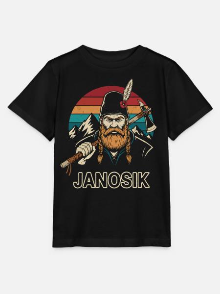 Janosik Polnische Hochlandlegende Retro - Stanley/Stella Kinder T-Shirt MINI CREATOR - Schwarz