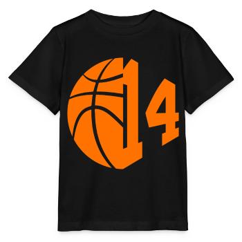 NUMMER 14 BASKETBALL 14. GEBURTSTAG - Stanley/Stella Kinder T-Shirt MINI CREATOR  - Schwarz - Vorne - Mikhail (115cm)