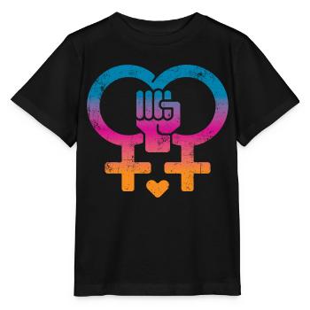 Frauenrechte Frauenpower - Stanley/Stella Kinder T-Shirt MINI CREATOR  - Schwarz - Vorne - Mikhail (115cm)
