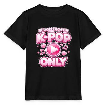 Scrolling For K Pop Only - Stanley/Stella MINI CREATOR Kids’ T-Shirt - black - Front - Mikhail (115cm)