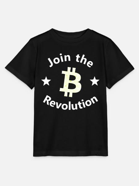 Bitcoin Revolte Kreis - Stanley/Stella Kinder T-Shirt MINI CREATOR - Schwarz