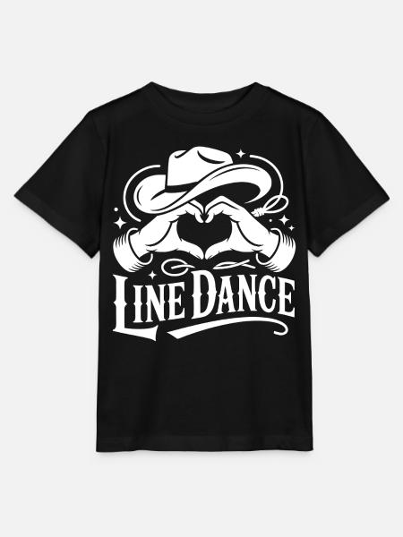Line Dance Herzhände Cowboy - Stanley/Stella Kinder T-Shirt MINI CREATOR - Schwarz