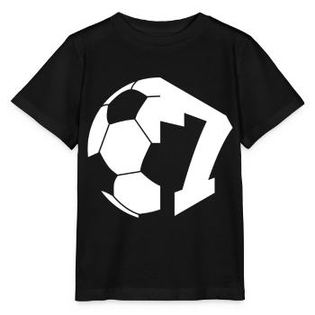 NR. 7 FUßBALLER NUMMER 7 FUßBALL 7. GEBURTSTAG - Stanley/Stella Kinder T-Shirt MINI CREATOR  - Schwarz - Vorne - Mikhail (115cm)