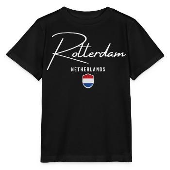 Rotterdam Pays-Bas, design élégant Rotterdam - T-shirt bio MINI CREATOR Stanley/Stella Enfant - noir - Devant - Mikhail (115cm)