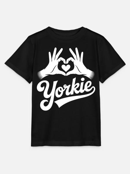 Yorkie Herzhand Logo - Stanley/Stella Kinder T-Shirt MINI CREATOR - Schwarz
