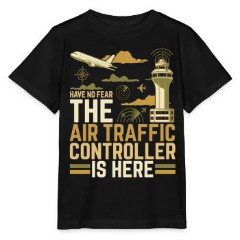 Contrôleur aérien qui dit contrôleur aérien - T-shirt bio MINI CREATOR Stanley/Stella Enfant - noir - Devant - Mikhail (115cm)
