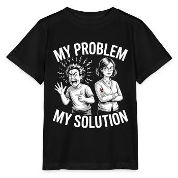 Prof de lycée Mon problème Ma maman Pictogramme - T-shirt bio MINI CREATOR Stanley/Stella Enfant - noir - Devant - Mikhail (115cm)