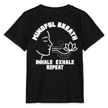 Respiration consciente Pleine conscience Calme - T-shirt bio MINI CREATOR Stanley/Stella Enfant - noir - Devant - Mikhail (115cm)