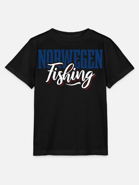 Norwegen Fishing - Angler Geschenk - Stanley/Stella Kinder T-Shirt MINI CREATOR - Schwarz