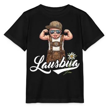 Lausbua T-Shirt Herren Trachtenshirt Kinder Tracht - Stanley/Stella Kinder T-Shirt MINI CREATOR  - Schwarz - Vorne - Mikhail (115cm)